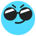 Smug face emoji with a slight smile and closed eyes, showing a calm or self-satisfied expression