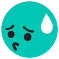Blushing face emoji with wide eyes and a shy expression, showing embarrassment or nervousness