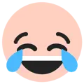 Face emoji laughing so hard that tears stream from its eyes, expressing uncontrollable laughter or hilarity