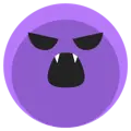 A face with mouth wide open, expressing a loud shout or yell, often used to show excitement, anger, or calling out