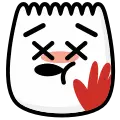 A cartoon-style face with a hand slapping it, showing shock, frustration, or a dramatic reaction.