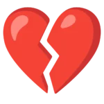 Break Heart Emoji symbolizing heartbreak, sadness, emotional pain, lost love, and deep feelings of sorrow