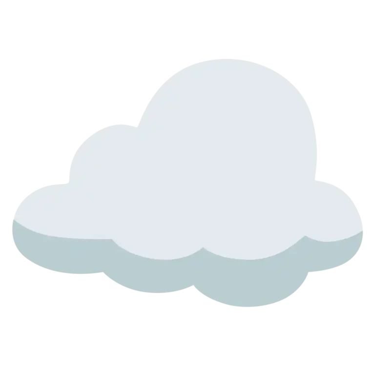Cloud Emoji symbolizing calmness, dreams, weather, and peaceful emotions like serenity and relaxation.