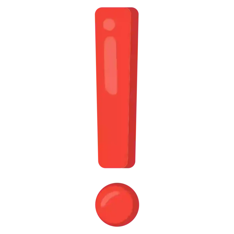 Exclamation Emoji representing surprise, urgency, excitement, or strong emphasis in messages and digital conversations.