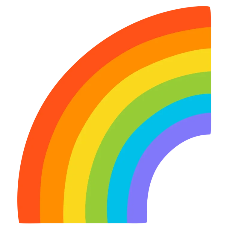 "Rainbow emoji representing hope, diversity, and positivity — a colorful symbol of unity and brighter days"