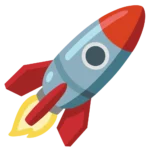 Rocket emoji showing a space shuttle blasting off — often used to symbolize progress, ambition, rapid growth, or launching something new.