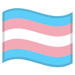 Transgender Flag Emoji with blue, pink, and white stripes, symbolizing pride, identity, inclusivity, and transgender rights.