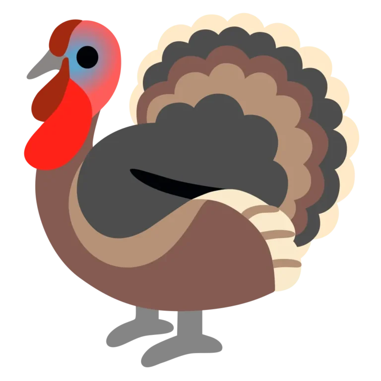 "Turkey emoji representing Thanksgiving vibes, festive meals, and warm, family-centered celebrations"
