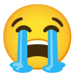Crying emoji with a single tear falling from one eye, showing sadness, emotional pain, disappointment, or quiet heartbreak.
