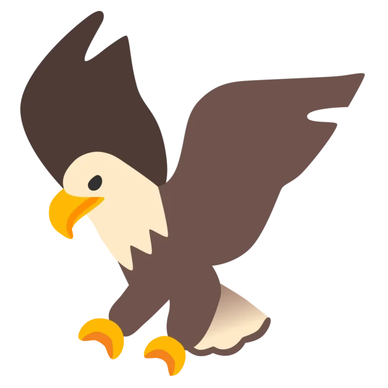 "Eagle emoji symbolizing freedom, strength, and sharp vision — a bold expression of pride and power"