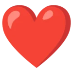 Red heart emoji symbolizing deep love, care, passion, and emotional connection — often used to express romantic feelings or strong affection.