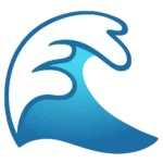 Water Wave Emoji representing the ocean, calmness, nature, freedom, and refreshing or relaxing vibes.
