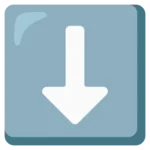 Down Arrow Emoji ⬇️ meaning and usage in chats and social media