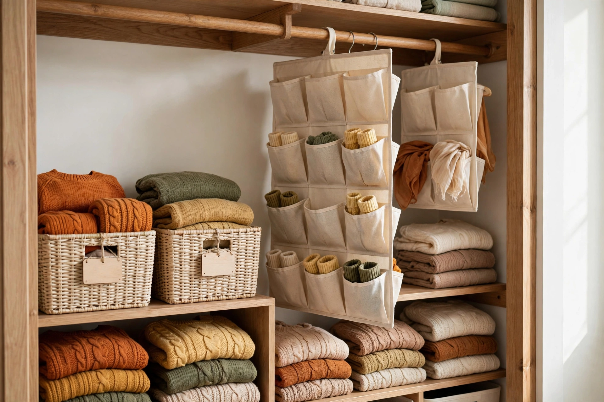 fall kids room organization ideas with a closet swap and labeled bins