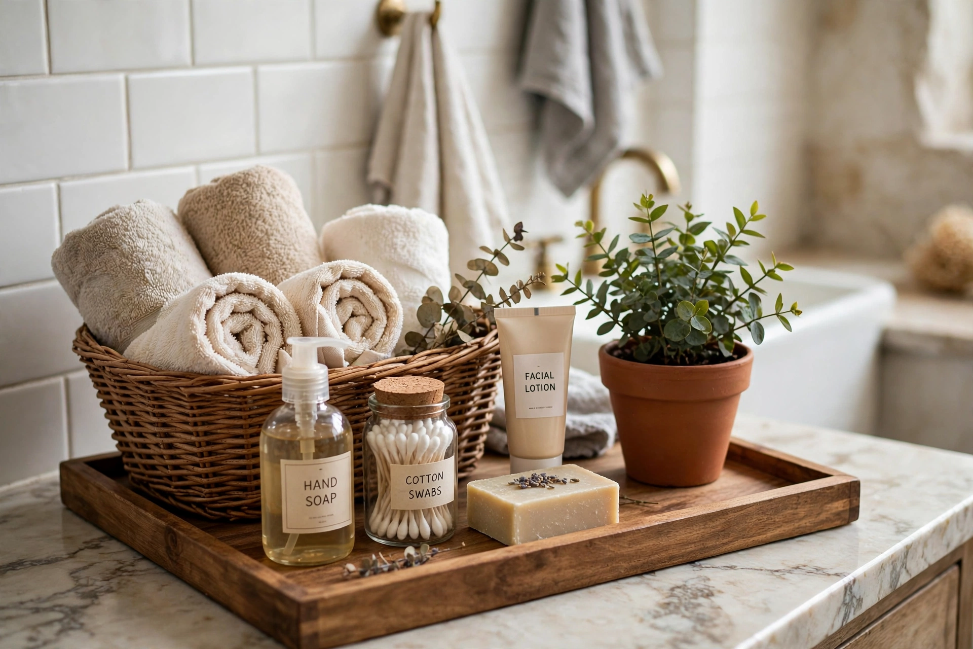 holiday guest bathroom organization ideas guest basket toiletries towels