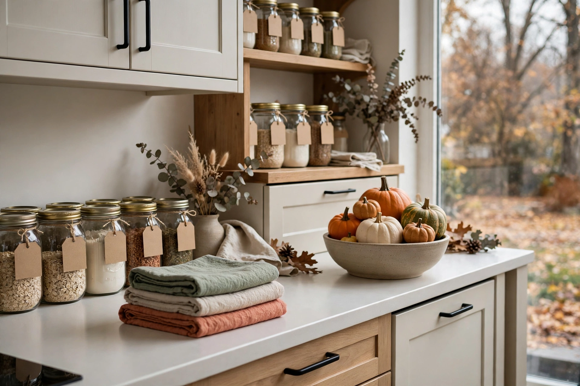 Kitchen deep clean as part of a November cleaning checklist