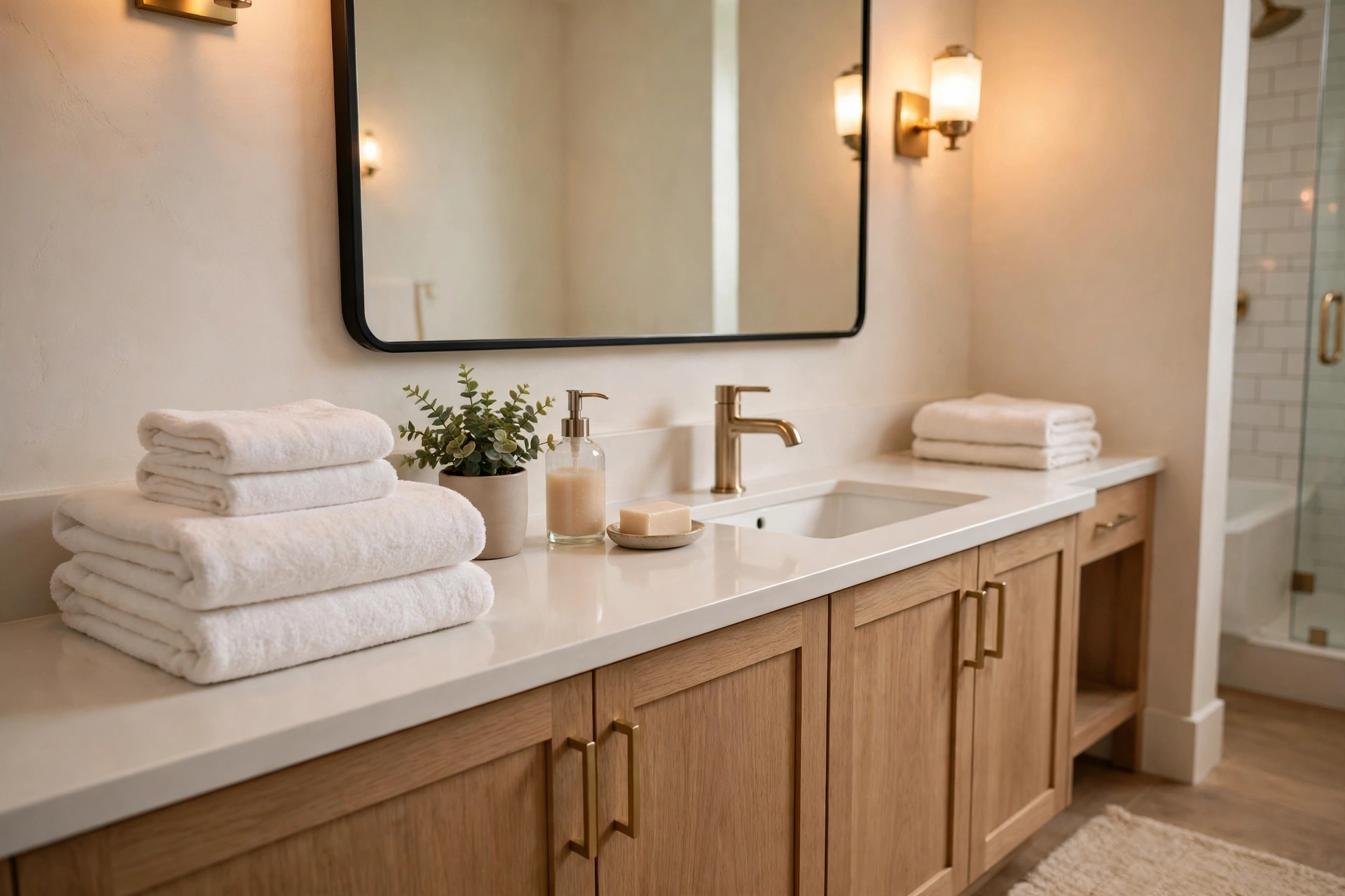 Bathroom refresh for a November cleaning checklist