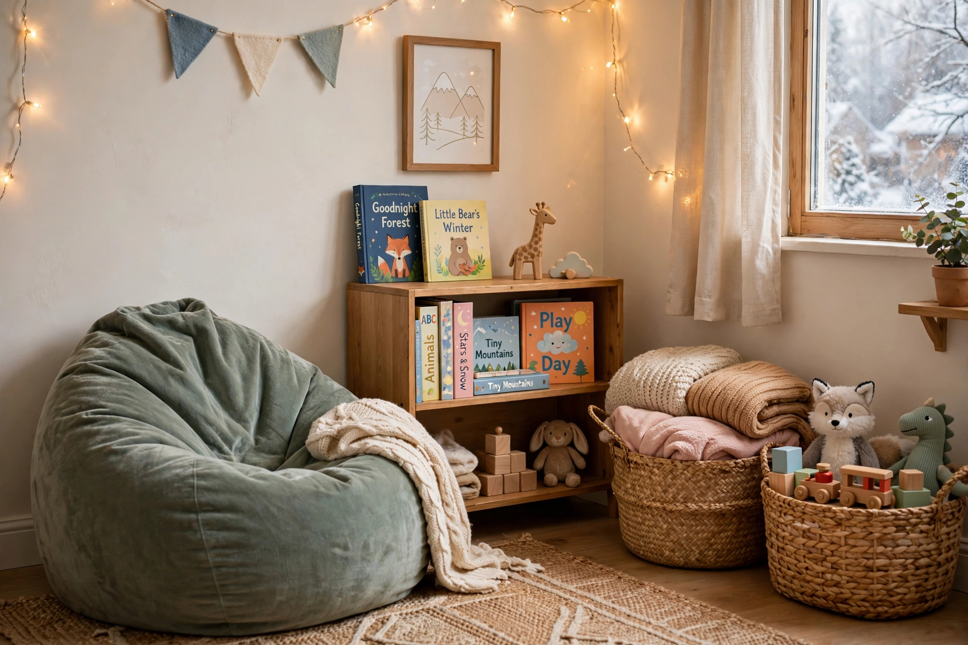 winter kids room organization ideas with a cozy reading corner kids can use all winter